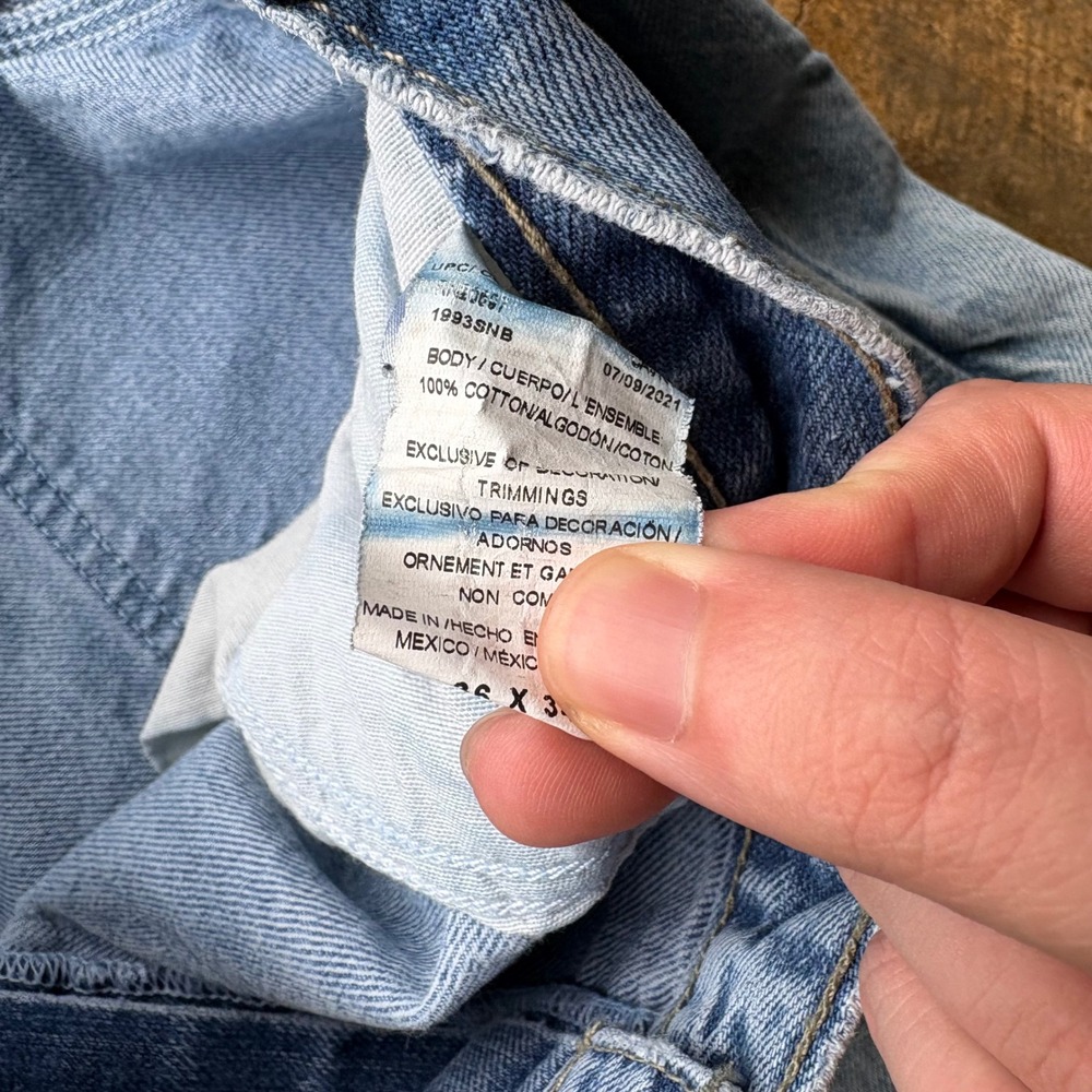 Dickies Mens Carpenter Jeans Light Wash Blue Denim Workwear Pants 1993SNB 36x32 - Picture 7 of 8